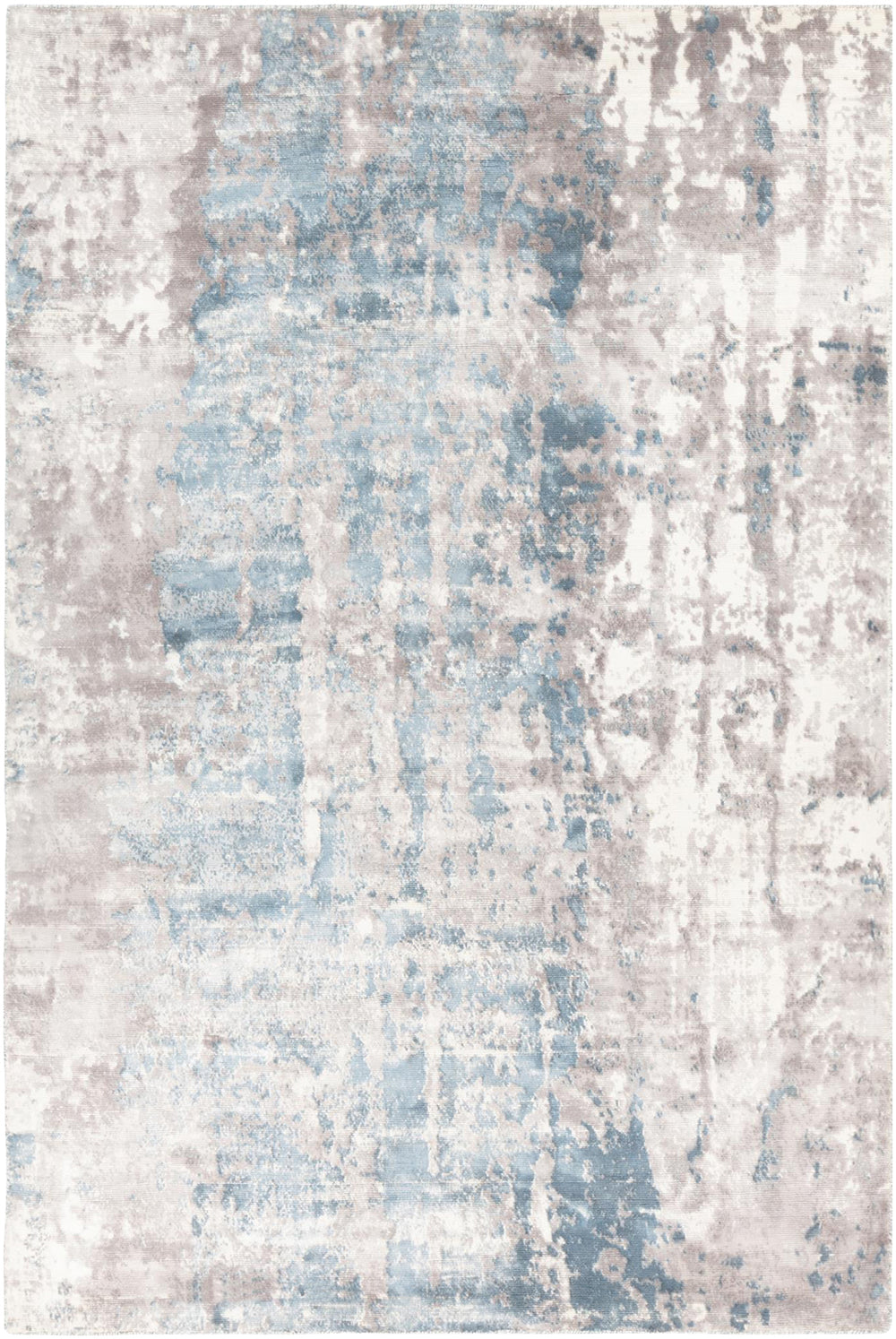 Chandra Rugs Dawn 100% Viscose Hand-Woven Contemporary Rug Blue/Grey/White 7'9 x 10'6
