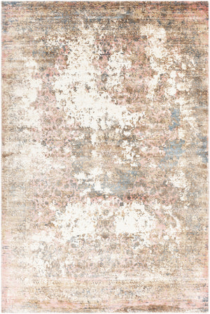 Chandra Rugs Dawn 100% Viscose Hand-Woven Contemporary Rug Pink/Brown/Grey/White 7'9 x 10'6