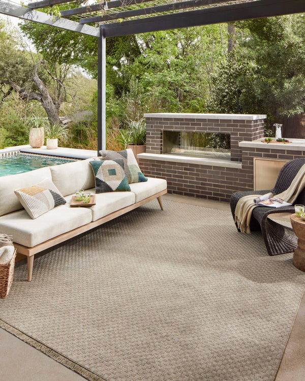 Loloi Loloi II Dawn DAW-02 Indoor/Outdoor Power Loomed Rug Natural 11'-4" x 15'