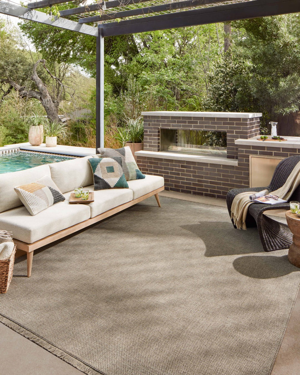 Loloi Loloi II Dawn DAW-04 Indoor/Outdoor Power Loomed Rug Natural 11'-4" x 15'