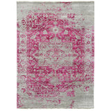 AMER Rugs Dazzle DAZ-1 Hand-Knotted Medallion Transitional Area Rug Pink 10' x 14'