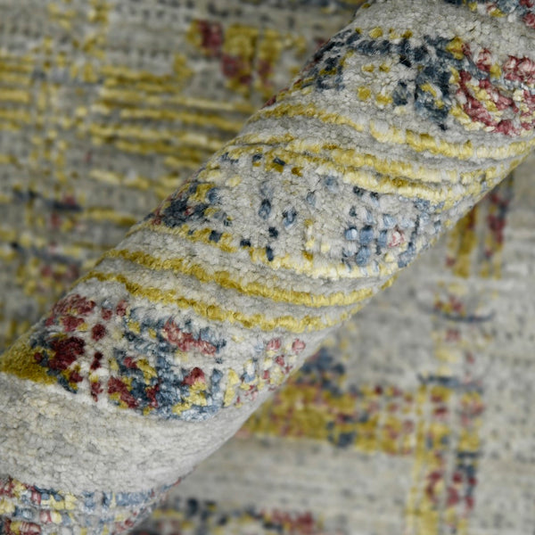 AMER Rugs Dazzle DAZ-113 Hand-Knotted Geometric Transitional Area Rug Yellow 10' x 14'