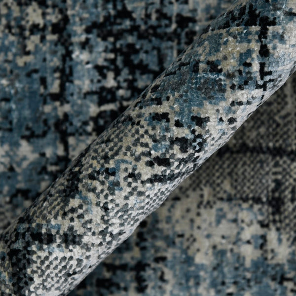 AMER Rugs Dazzle DAZ-123 Hand-Knotted Abstract Transitional Area Rug Blue 10' x 14'