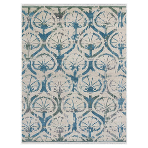 AMER Rugs Dazzle DAZ-3 Hand-Knotted Floral Transitional Area Rug Teal 10' x 14'