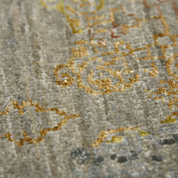 AMER Rugs Dazzle DAZ-6 Hand-Knotted Geometric Transitional Area Rug Tan 10' x 14'