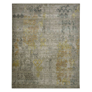 AMER Rugs Dazzle DAZ-6 Hand-Knotted Geometric Transitional Area Rug Tan 10' x 14'