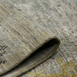 AMER Rugs Dazzle DAZ-6 Hand-Knotted Geometric Transitional Area Rug Tan 10' x 14'