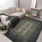 AMER Rugs Dazzle DAZ-95 Hand-Knotted Abstract Transitional Area Rug Graphite 10' x 14'