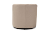 Baxton Studio Finley Mid-century Modern Beige Fabric Upholstered Swivel Armchair