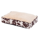 Faux Cowhide Dog Bed