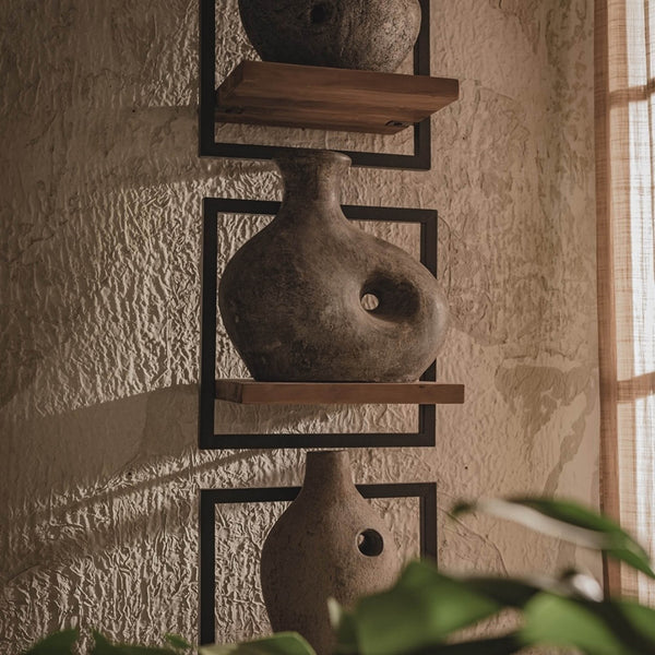 LH Imports D-Bodhi Metal Frame Wall Box- Natural, Type B DBA55