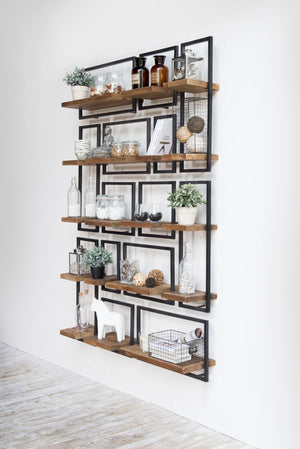 LH Imports D-Bodhi Metal Frame Wall Box- Natural, Type B DBA55