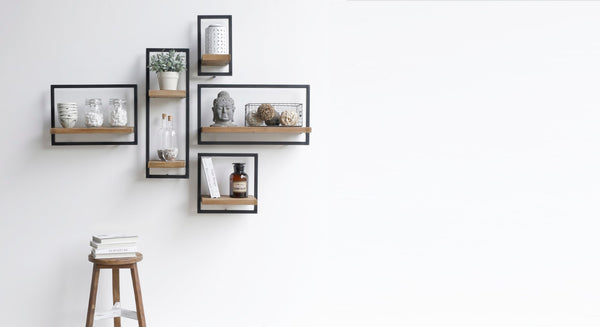 LH Imports D-Bodhi Metal Frame Wall Box- Natural, Type B DBA55