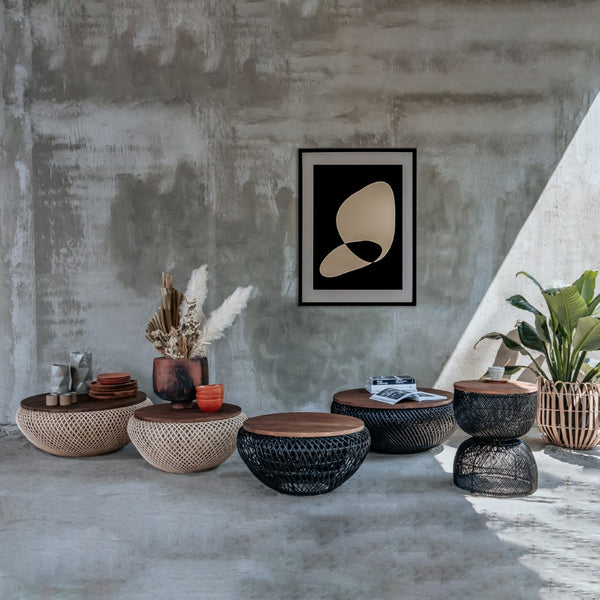 LH Imports D-Bodhi Wave Side Table DBA96-BLK