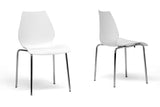Overlea White Plastic Modern Dining Chair (Set of 2)