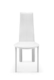 Allison Dining Chair White Hard Leather Matching Stitching