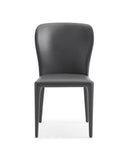 Hazel Dining Chair Gray Faux Leather Seat Back And Legs Covered.