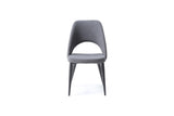 Audrey Dining Chair Blue Navy Ref-051 With Powder Coated Metal Legs In Matte Black Color