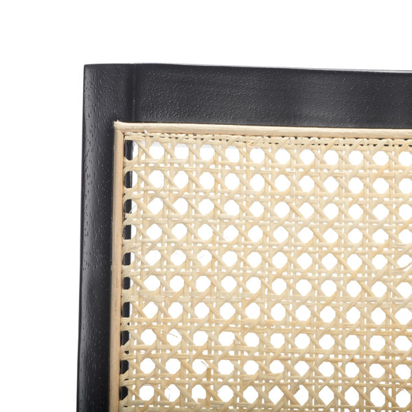 Safavieh Levy Dining Chair - Set of 2 Black / Natural  Wood DCH1011B-SET2