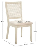 Safavieh Margo Dining Chair - Set of 2 White Washed / White Wood DCH1012A-SET2