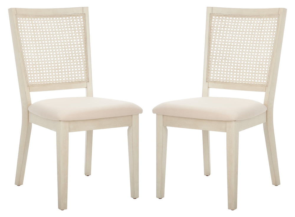 Safavieh Margo Dining Chair - Set of 2 White Washed / White Wood DCH1012A-SET2
