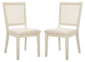 Safavieh Margo Dining Chair - Set of 2 White Washed / White Wood DCH1012A-SET2