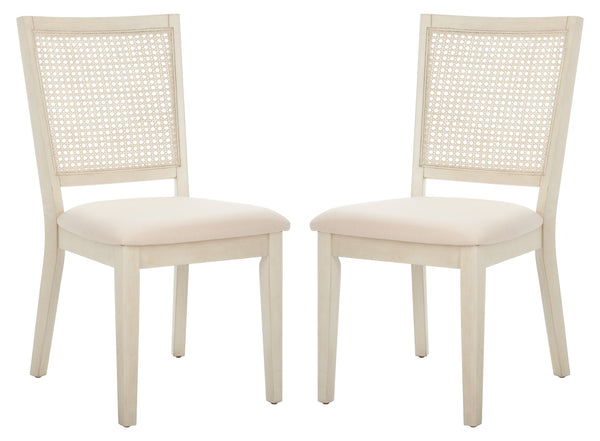 Safavieh Margo Dining Chair - Set of 2 White Washed / White Wood DCH1012A-SET2