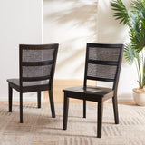 Safavieh Toril Dining Chair - Set of 2 Black Wood DCH1013C-SET2
