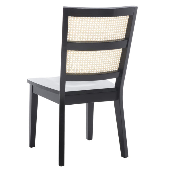 Safavieh Toril Dining Chair - Set of 2 Black / Natural  Wood DCH1013D-SET2