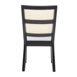 Safavieh Toril Dining Chair - Set of 2 Black / Natural  Wood DCH1013D-SET2