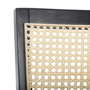 Safavieh Toril Dining Chair - Set of 2 Black / Natural  Wood DCH1013D-SET2