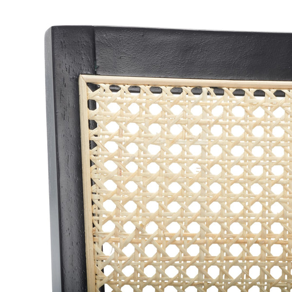 Safavieh Toril Dining Chair - Set of 2 Black / Natural  Wood DCH1013D-SET2