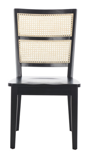 Safavieh Toril Dining Chair - Set of 2 Black / Natural  Wood DCH1013D-SET2