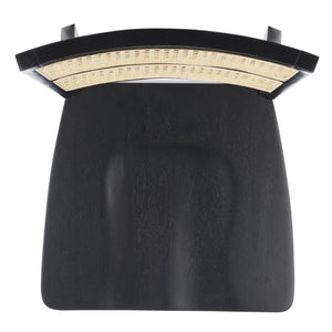 Safavieh Toril Dining Chair - Set of 2 Black / Natural  Wood DCH1013D-SET2