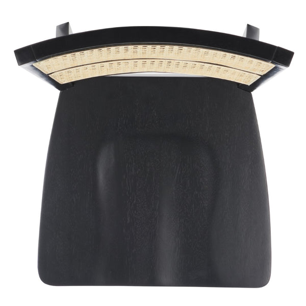 Safavieh Toril Dining Chair - Set of 2 Black / Natural  Wood DCH1013D-SET2