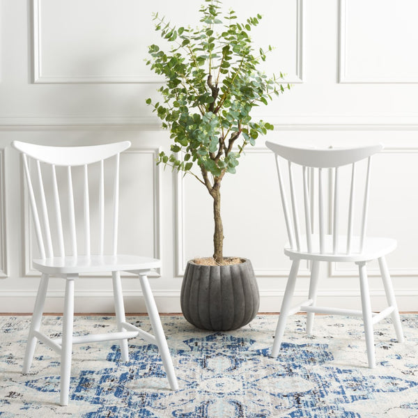 Safavieh Jodan Dining Chair - Set of 2 White Wood DCH1404B-SET2