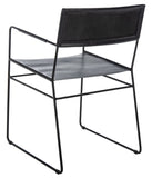 Alyx Leather Dining Chair Black Metal DCH4003A-SET2