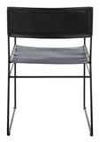 Alyx Leather Dining Chair Black Metal DCH4003A-SET2