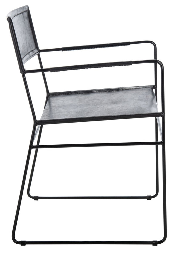 Alyx Leather Dining Chair Black Metal DCH4003A-SET2