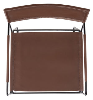 Alyx Leather Dining Chair Cognac / Black Metal DCH4003B-SET2