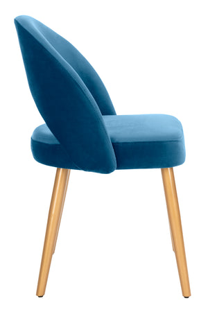 Giani Elegant Art Deco Dining Chair Set of 2 in Dusty Rose Velvet with Chic Gold Metal Finish