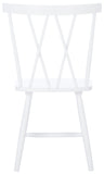 Safavieh Tayten Spindle Back Dining Chair in White - Set of 2 DCH8502A-SET2