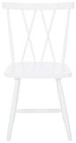 Safavieh Tayten Spindle Back Dining Chair in White - Set of 2 DCH8502A-SET2