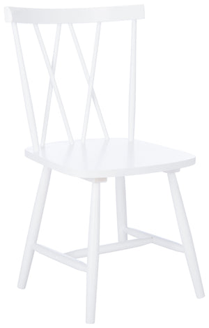 Safavieh Tayten Spindle Back Dining Chair in White - Set of 2 DCH8502A-SET2