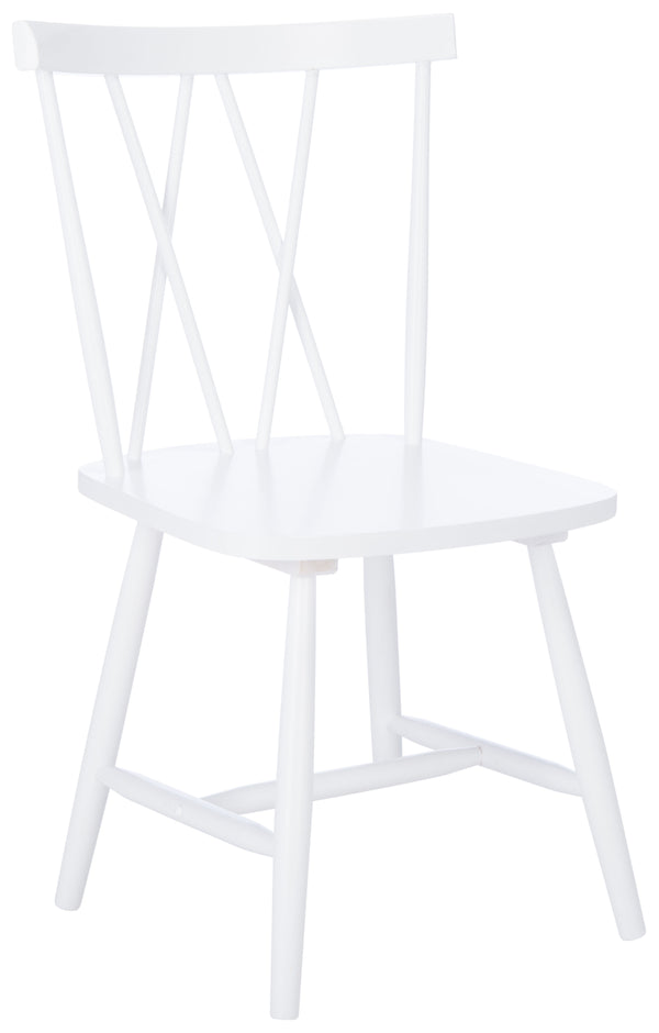 Safavieh Tayten Spindle Back Dining Chair in White - Set of 2 DCH8502A-SET2