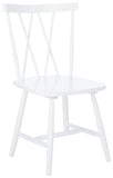 Safavieh Tayten Spindle Back Dining Chair in White - Set of 2 DCH8502A-SET2