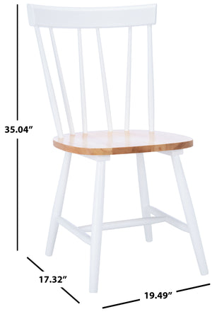 Safavieh Kealey Dining Chair in Natural, White - Set of 2 DCH8503A-SET2