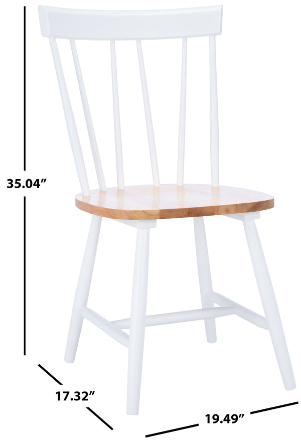 Safavieh Kealey Dining Chair in Natural, White - Set of 2 DCH8503A-SET2