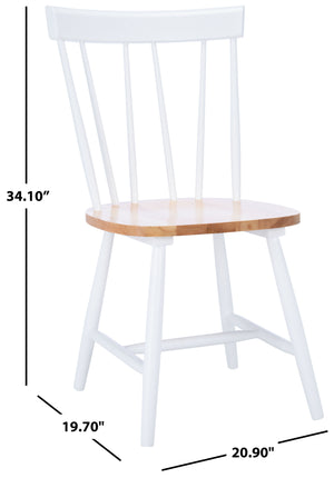 Safavieh Kealey Dining Chair in Natural, White - Set of 2 DCH8503A-SET2