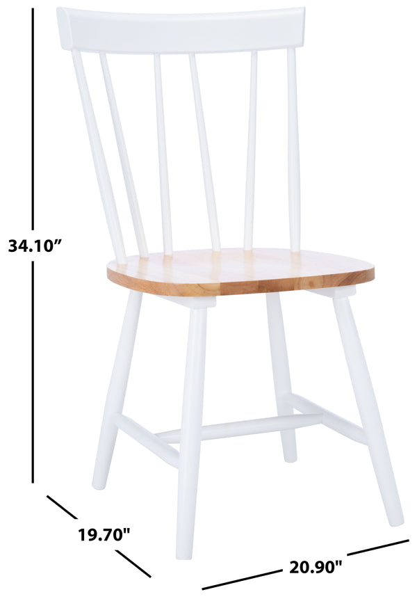 Safavieh Kealey Dining Chair in Natural, White - Set of 2 DCH8503A-SET2